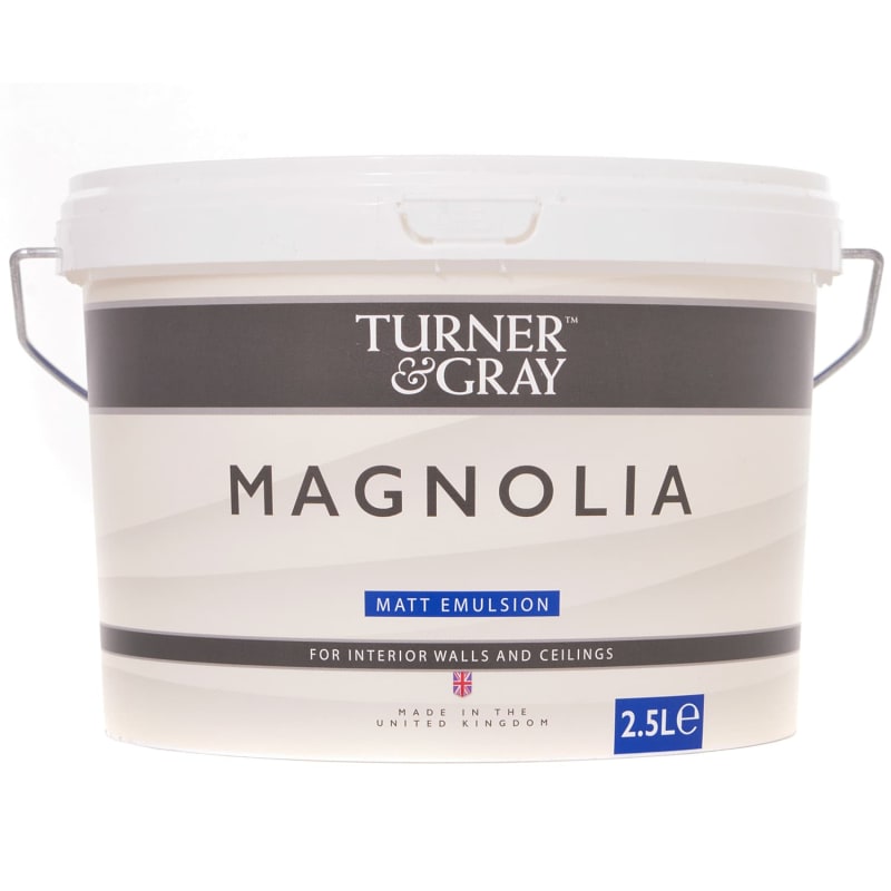 Turner & Gray Matt Paint 2.5L Magnolia Emulsion Paint B&M