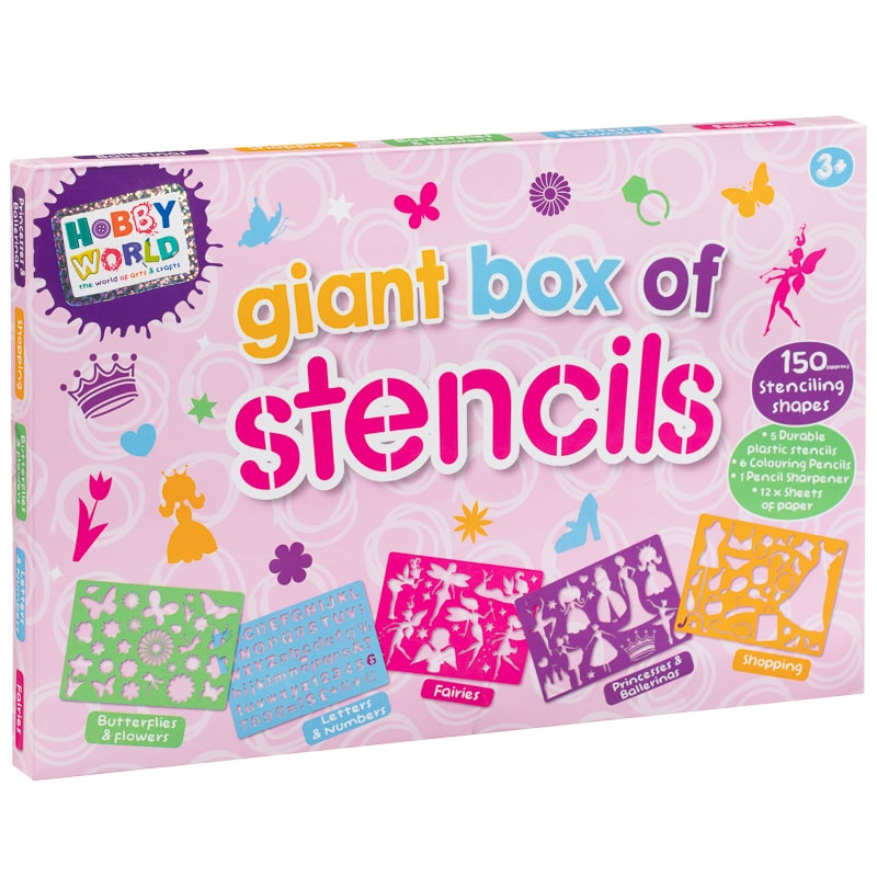 hobby world giant box of stencils shapes craft design b m stencils shapes
