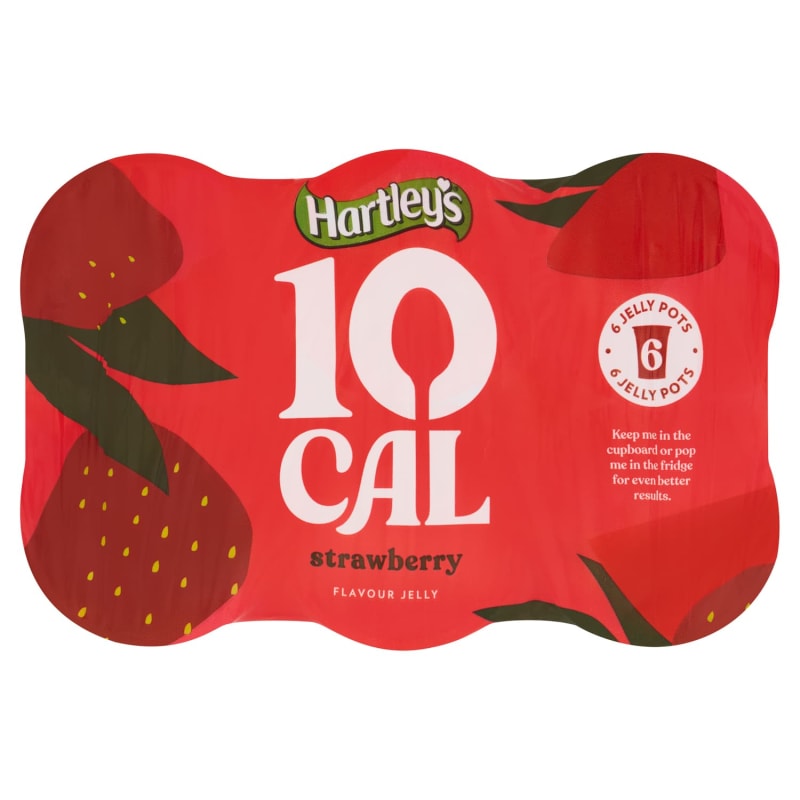 Hartley's 10 Calorie Jelly Pots 6pk Strawberry B&M Stores