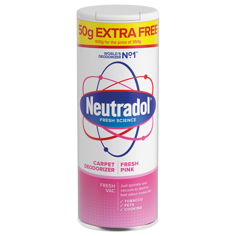 Neutradol Carpet Deodoriser 400g Fresh Pink Cleaners B&M