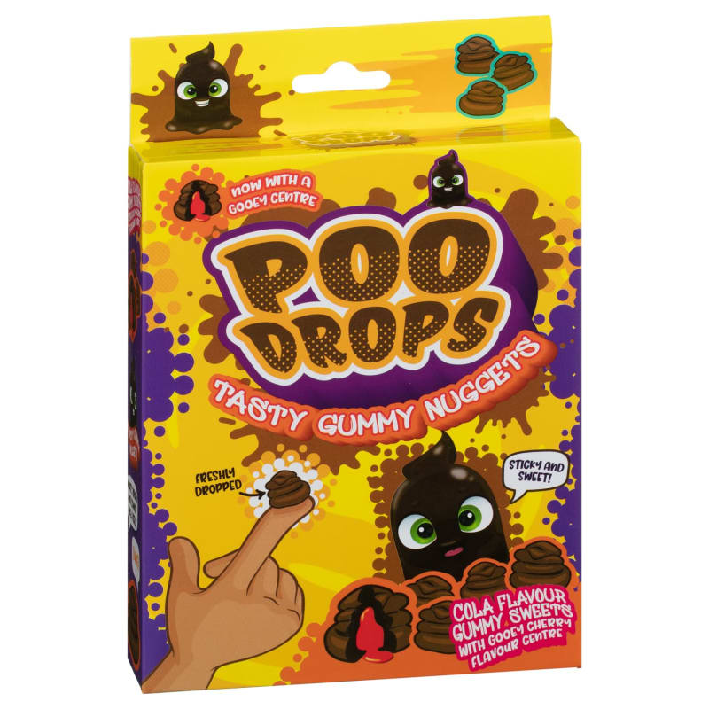 Poo Drops Tasty Gummy Nuggets Confectionery B&M