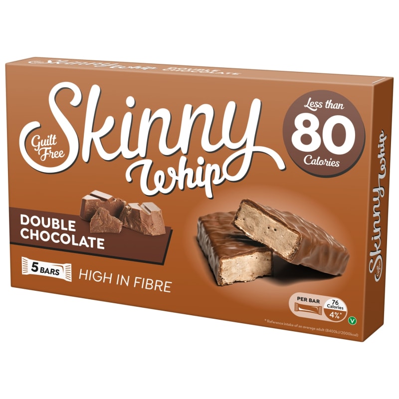 Skinny Whip Snack Bar Double Chocolate 5pk Chocolate Multipack B&M