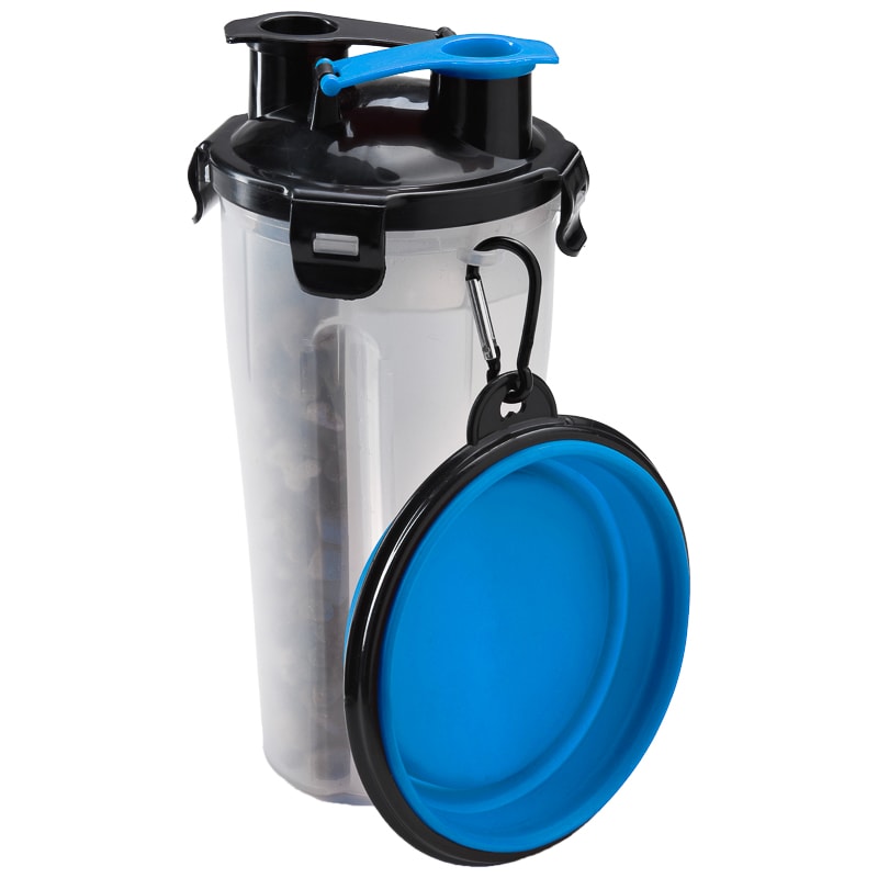 2in1 Portable Pet Bottle Blue Pet Accessories B&M