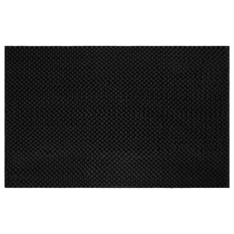 Signature Microfibre Noodle Bath Mat Black Bath Mats B&M Stores