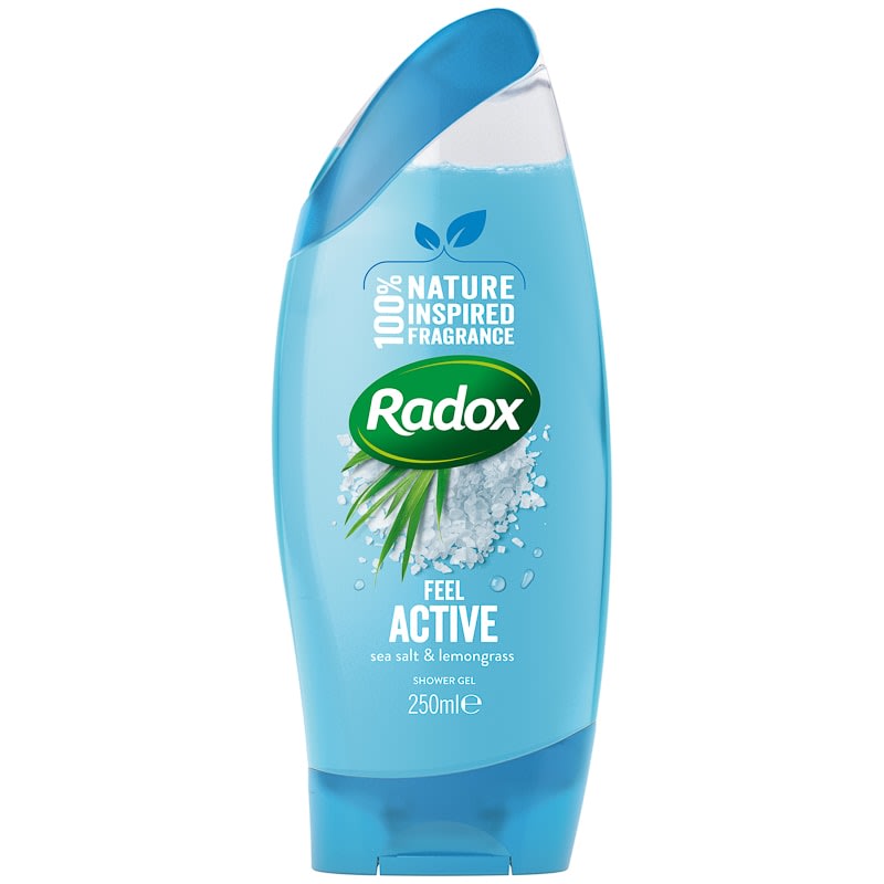 Radox Active Shower Gel 250ml Sea Salt Lemongrass