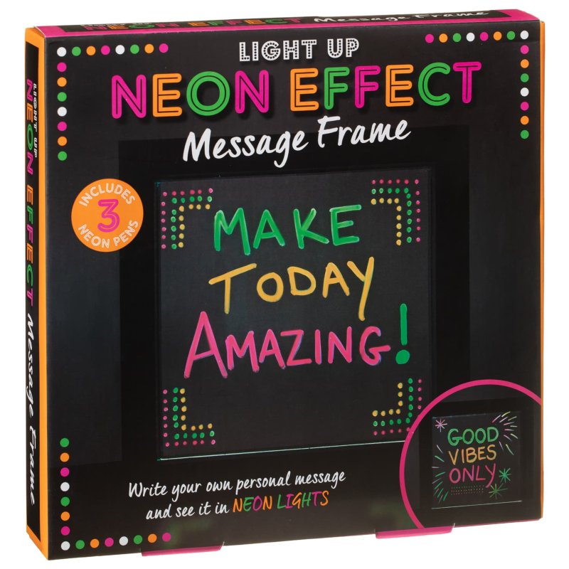 Neon Effect Light Up Picture Frame Home Décor Prlegem Com