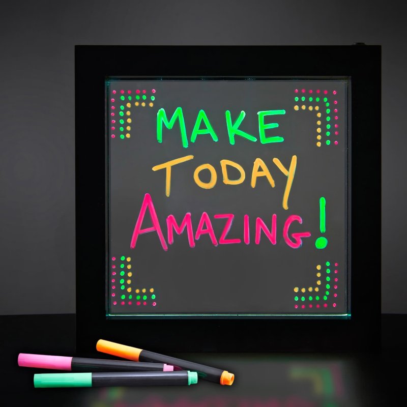 Neon Effect Light Up Picture Frame Home Décor Prlegem Com