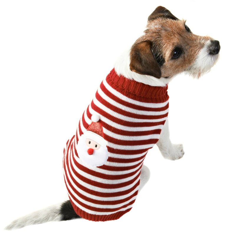 Santa Christmas Dog Jumper XSS Pets Dog Christmas Jumpers B&M