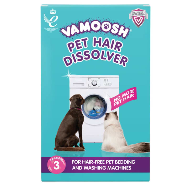Vamoosh Pet Hair Dissolver Sachets 3pk for Washing Machines B&M