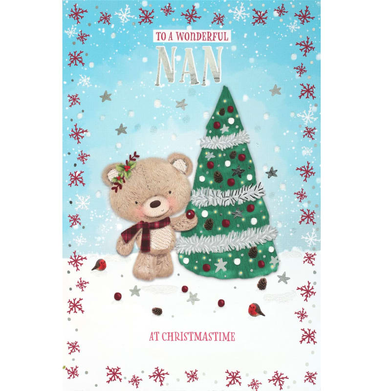 to a wonderful nan christmas card chrismas card