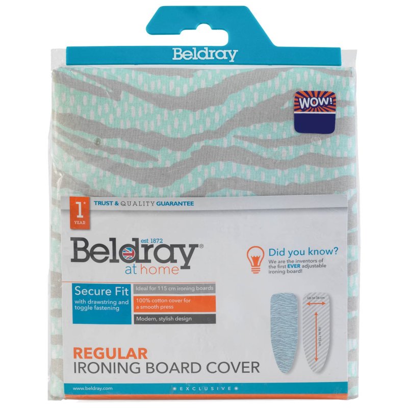 Beldray Ironing Board Cover Blue Laundry B&M