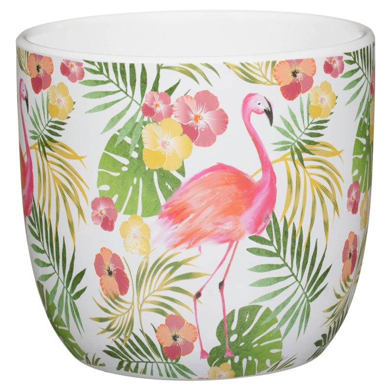 Ceramic Plant Pots 3pk - Flamingo | Garden - B&M