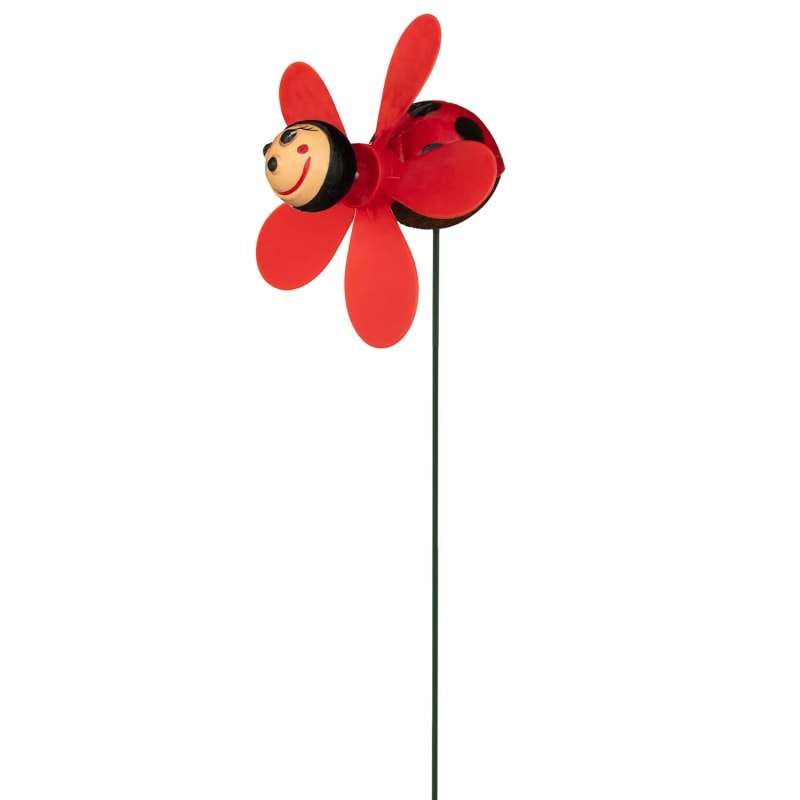 Insect Wind Spinning Stake Ladybird Garden Ornaments B&M