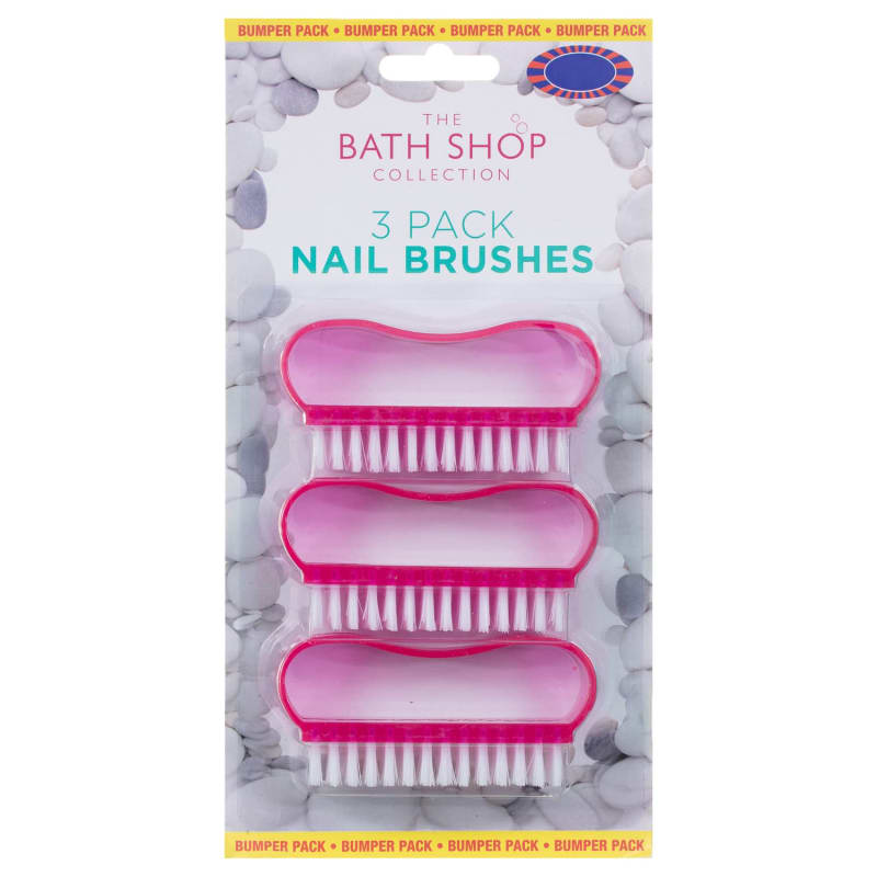 Nail Brushes 3pk Assorted Colours Beauty Accessories B&M Stores