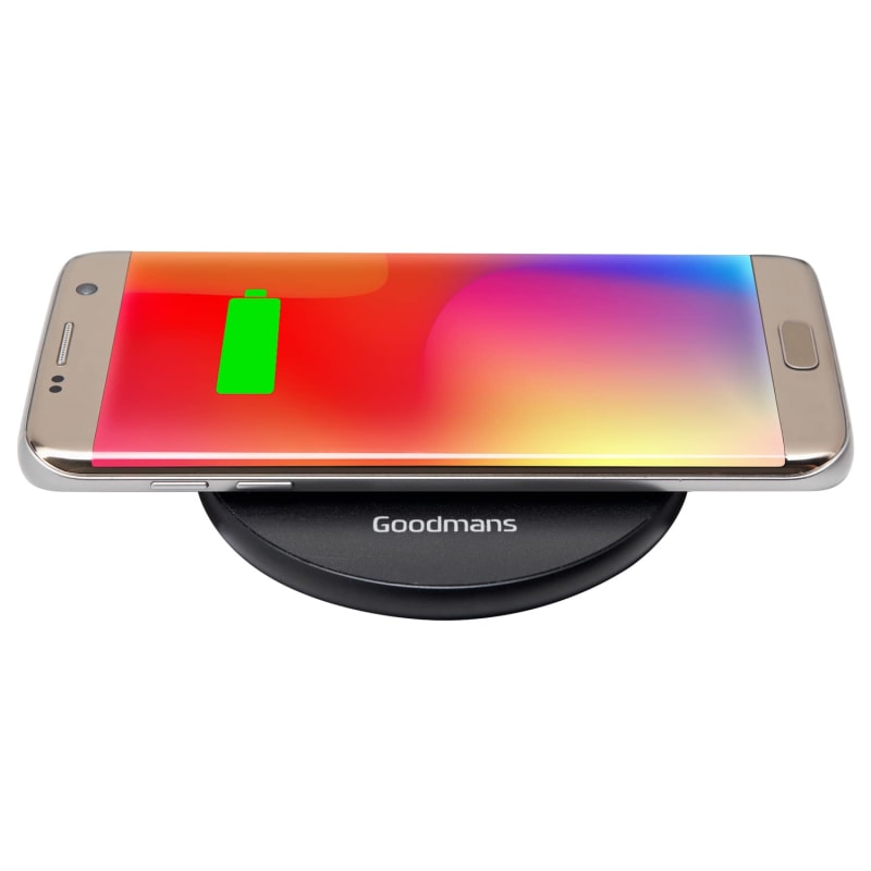 Goodmans Metallic Wireless Charging Pad Black Chargers B&M
