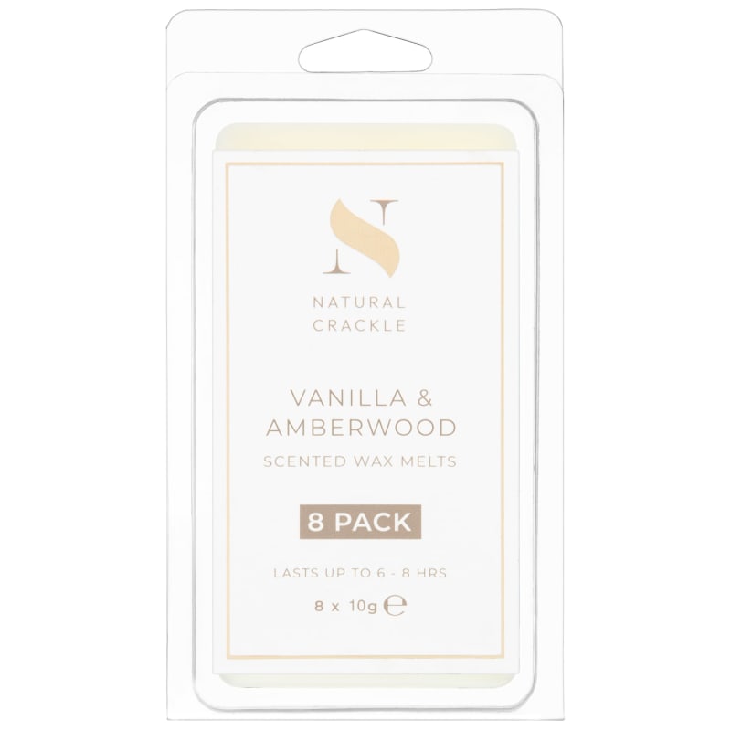 Scented Wax Melts 8pk Vanilla & Amberwood Wax Melts B&M Stores