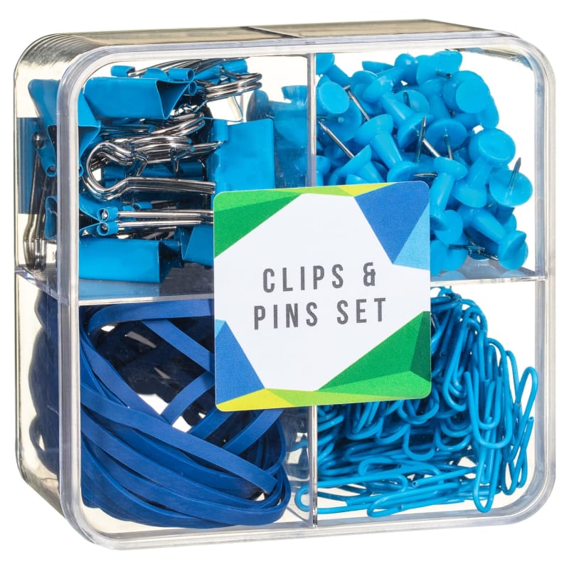 Clips and Pins Set Office Accessories, Stationery B&M