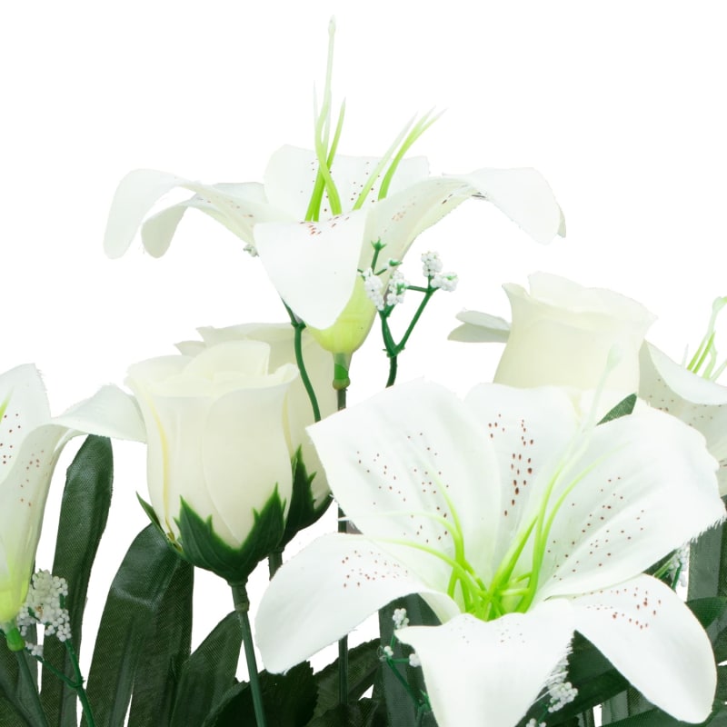 Medium Flower Bunch White Artificial Flowers B&M Stores