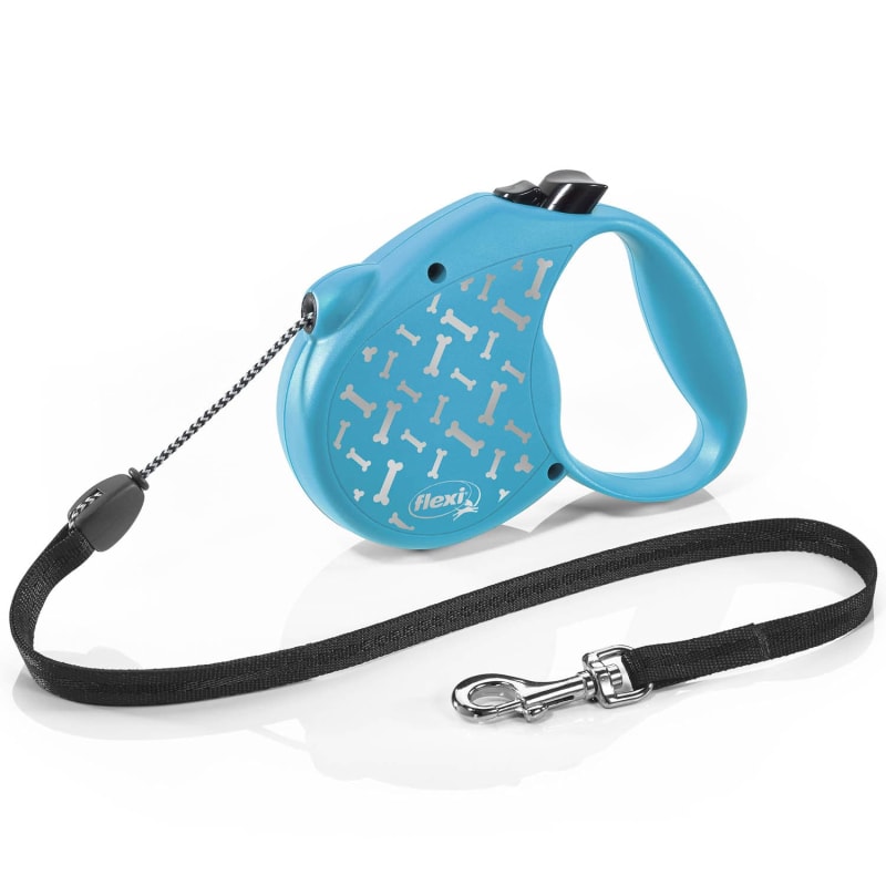 Flexi Dog Lead Medium Bones Dog Leads & Harnesses B&M