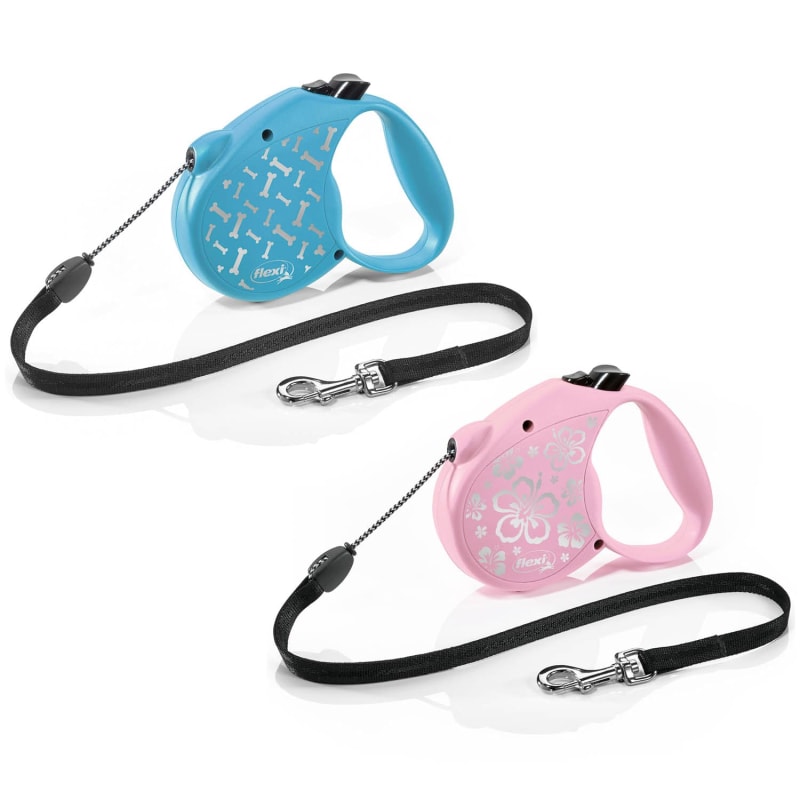 Flexi Dog Lead Medium Floral Dog Leads Harnesses B&M