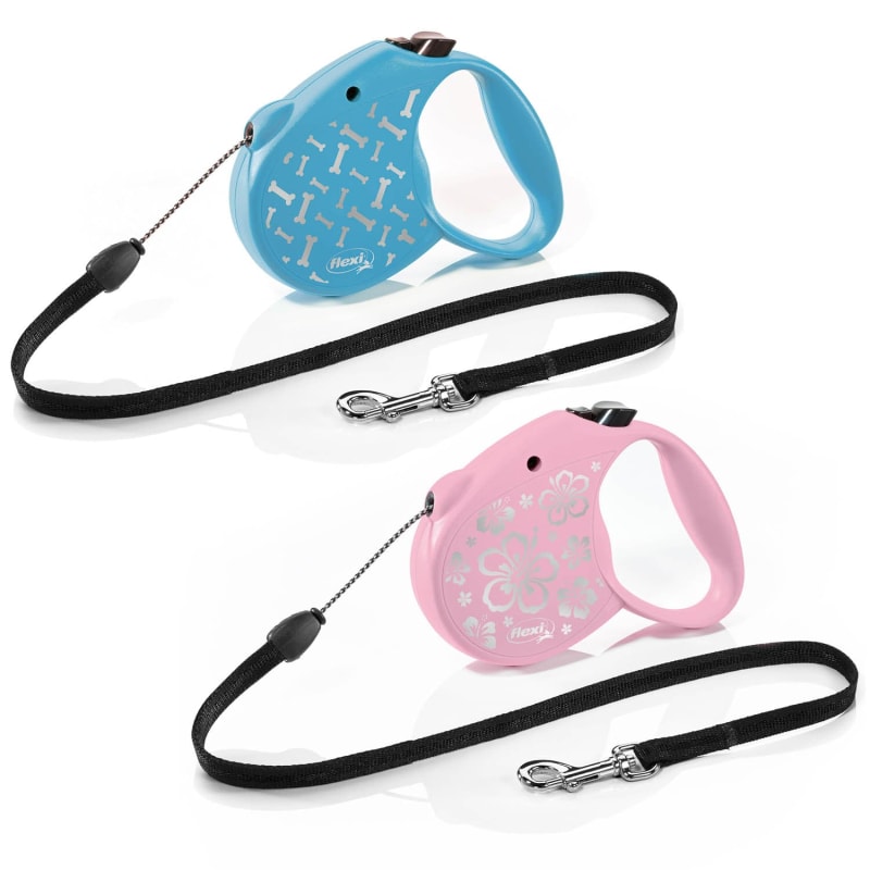 Flexi Dog Lead Small Floral Dog Leads & Harnesses B&M