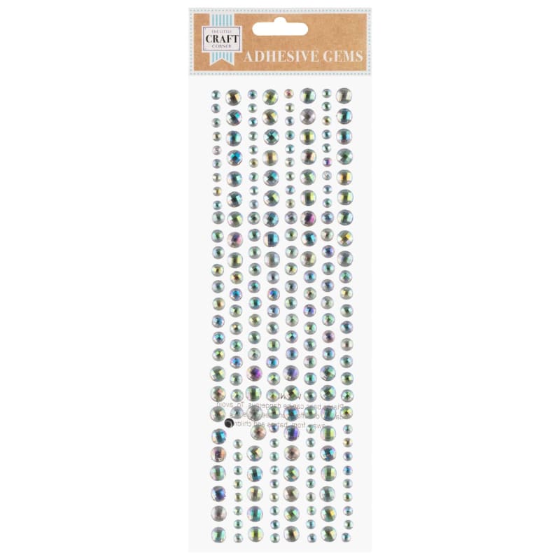 Adhesive Gems Set Iridescent Arts & Crafts B&M Stores