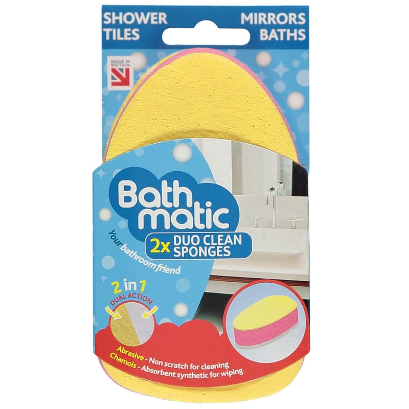 Bathmatic Duo Clean Sponges 2pk | Cleaning Sponges - B&M Stores