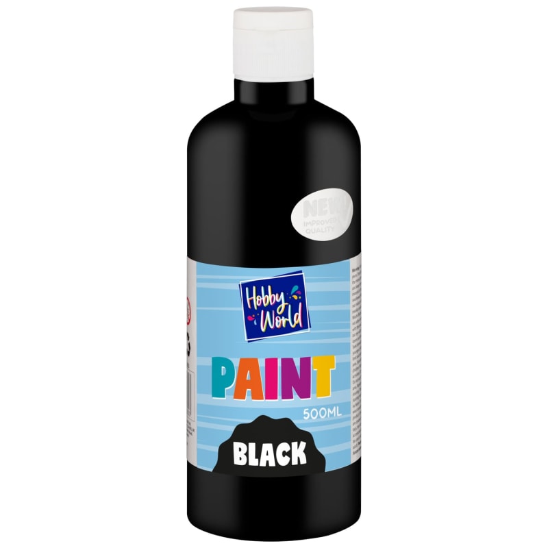 Paint 500ml Black Arts & Crafts Toys B&M Stores