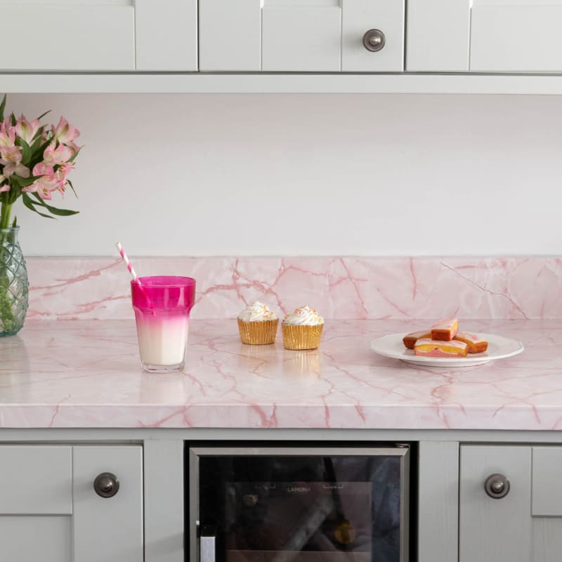 DCFix SelfAdhesive Film 67.5cm x 2m Marble Pink B&M