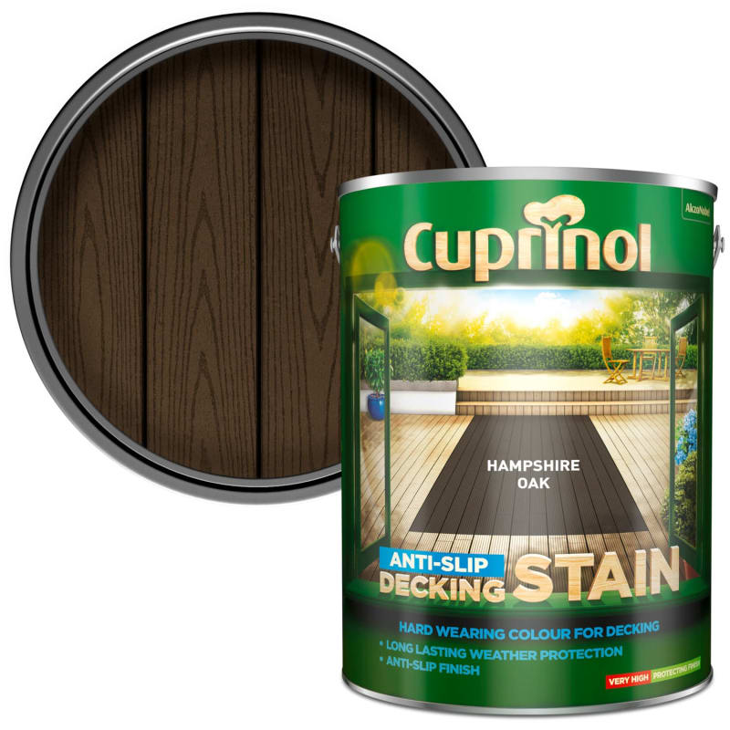 Cuprinol AntiSlip Decking Stain Hampshire Oak 5L Paint