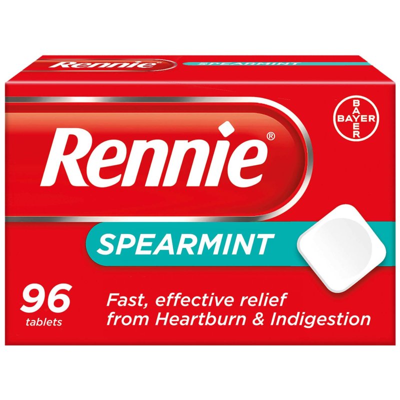 Rennie Spearmint Tablets 96pk Health & Wellbeing B&M