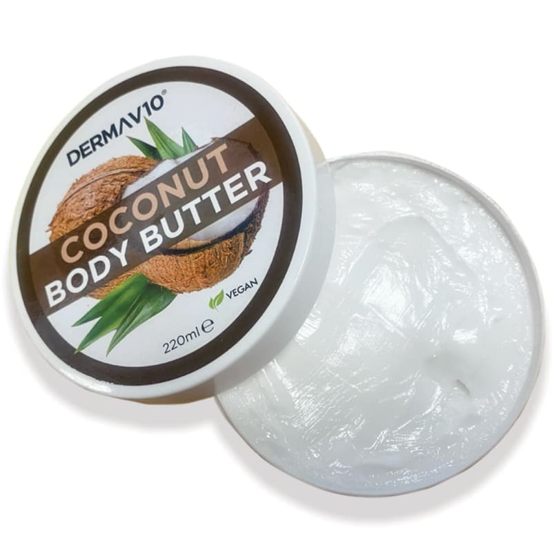 Dermav10 Coconut Body Butter 220ml Body Care B&M