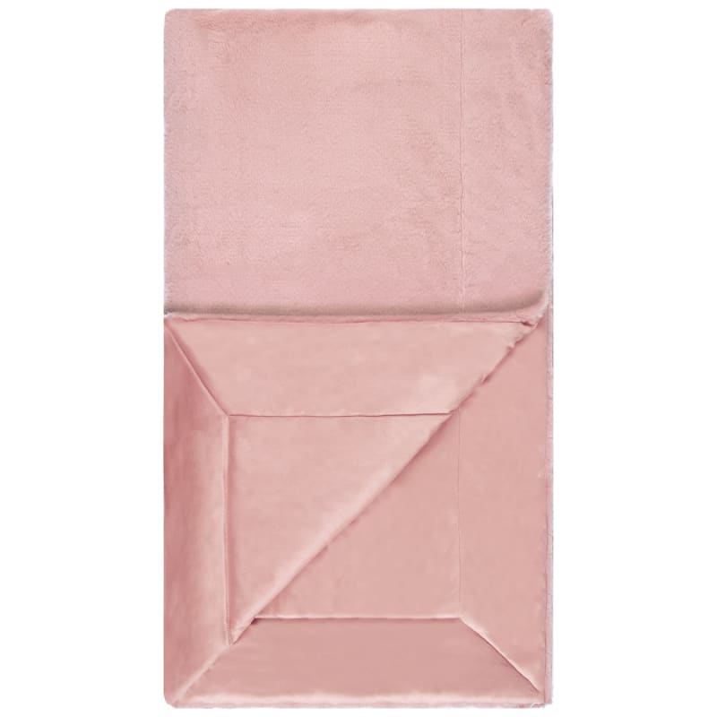 Aspen Faux Fur Throw Blush Throws B&M
