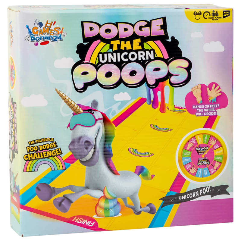 Games Bonanza Dodge the Unicorn PoopsBoard Game Board Games B&M