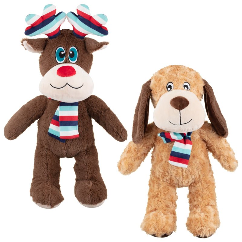 Christmas Cuddle Pal Dog Toy Dog Christmas Pet Toys B&M