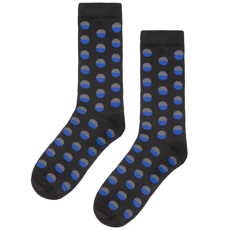Men's Design Socks 5pk Blue & Black Mens Clothing B&M