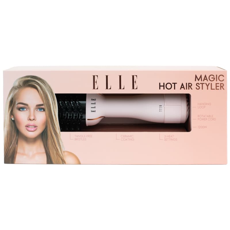 Elle Magic Hot Air Styler Pink Hair Styling Tools for Women B&M