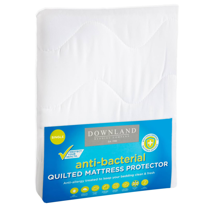 Downland AntiBacterial Mattress Protectors Single Bedding B&M