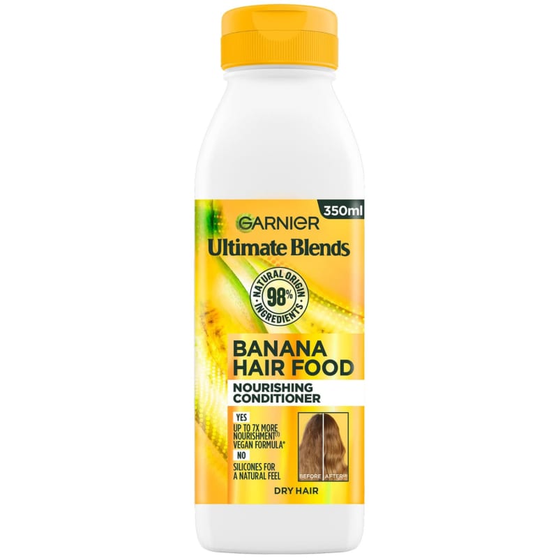 MÖDERE CONDITIONER 350mL×3 Garnier Ultimate Blends Banana Hair Food Conditioner 350ml | B&M