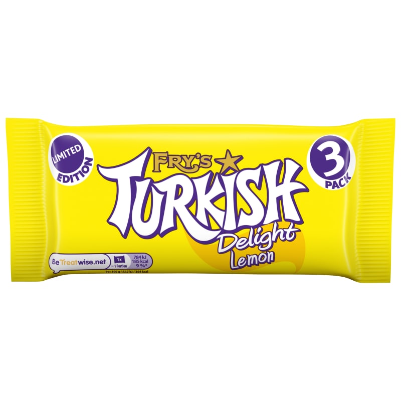 Fry's Turkish Delight 3pk - Lemon | Chocolate Multipack - B&M