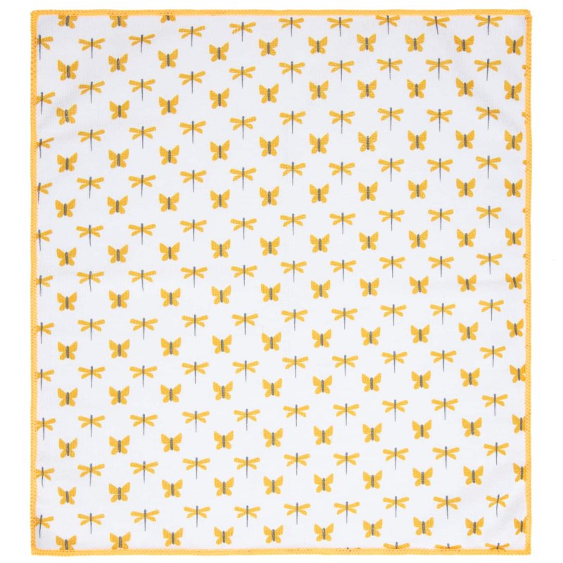 Jumbo Printed Microfibre 6pk Mustard Household