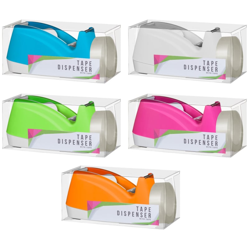Tape Dispenser with Tape Roll 1pk Stationery B&M