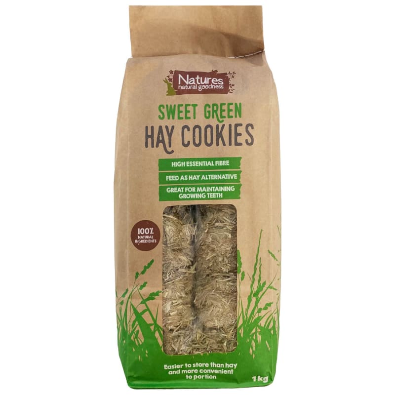 Sweet Green Hay Cookies Pet Food 1kg l Small Pets B&M