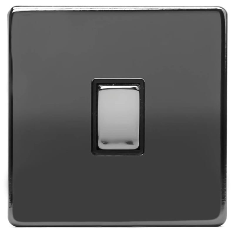 1 Gang 2 Way Light Switch Black Switches & Sockets