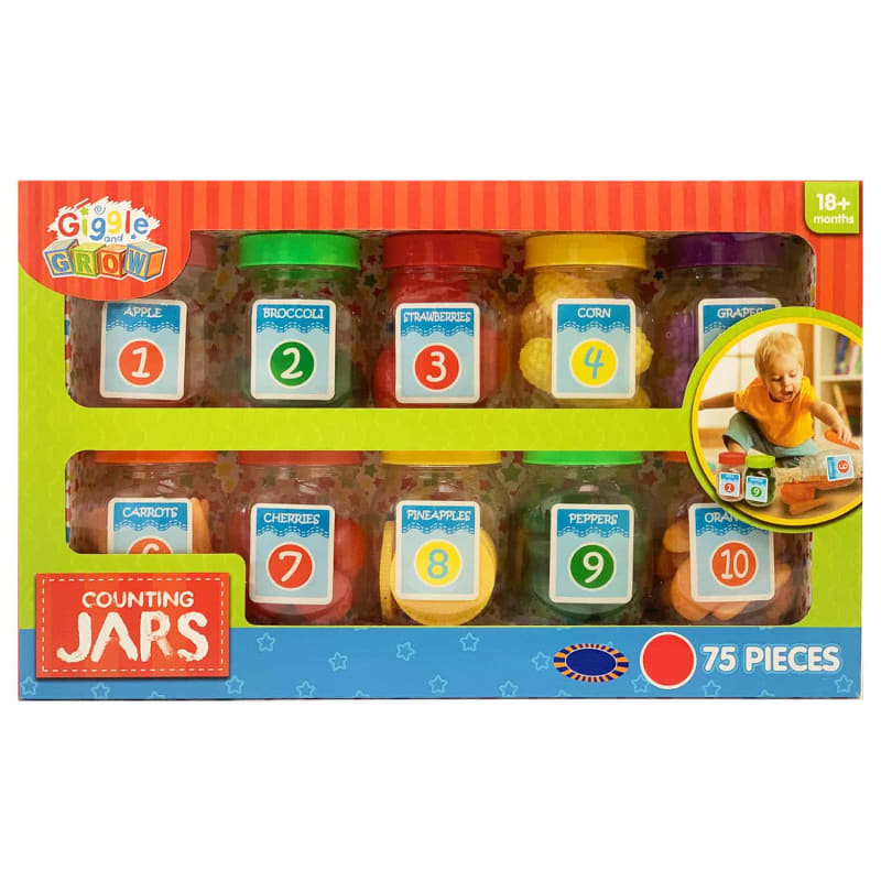 Toddler Counting Jars 75pk Toddler Toys B&M