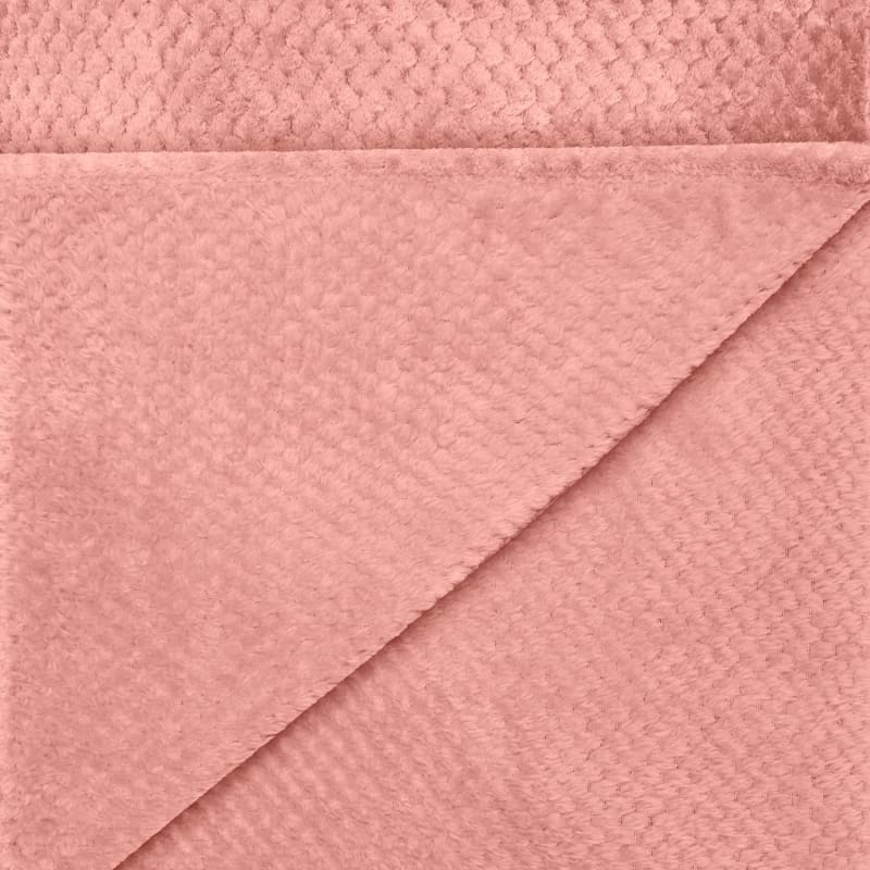 Waffle Faux Fur Throw Blush Soft Furnishings B&M Stores