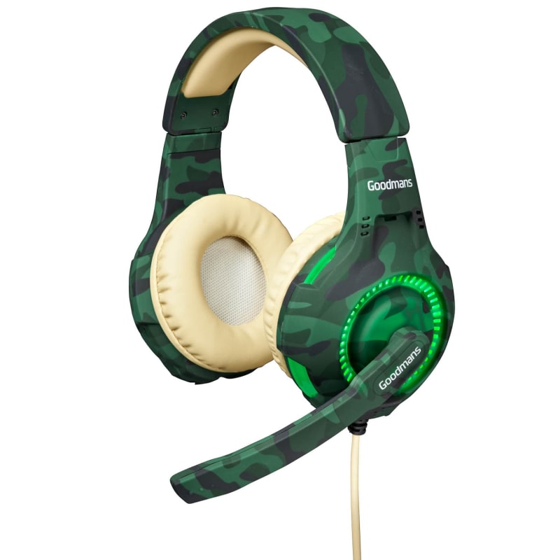 Goodmans Camo Wired Gaming Headset 