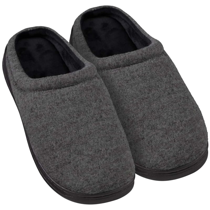Men's Memory Foam Mule Slippers Grey Mens Shoes B&M Stores