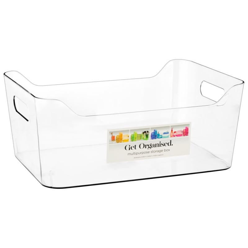 Large Clear Storage Tub Storage B&M