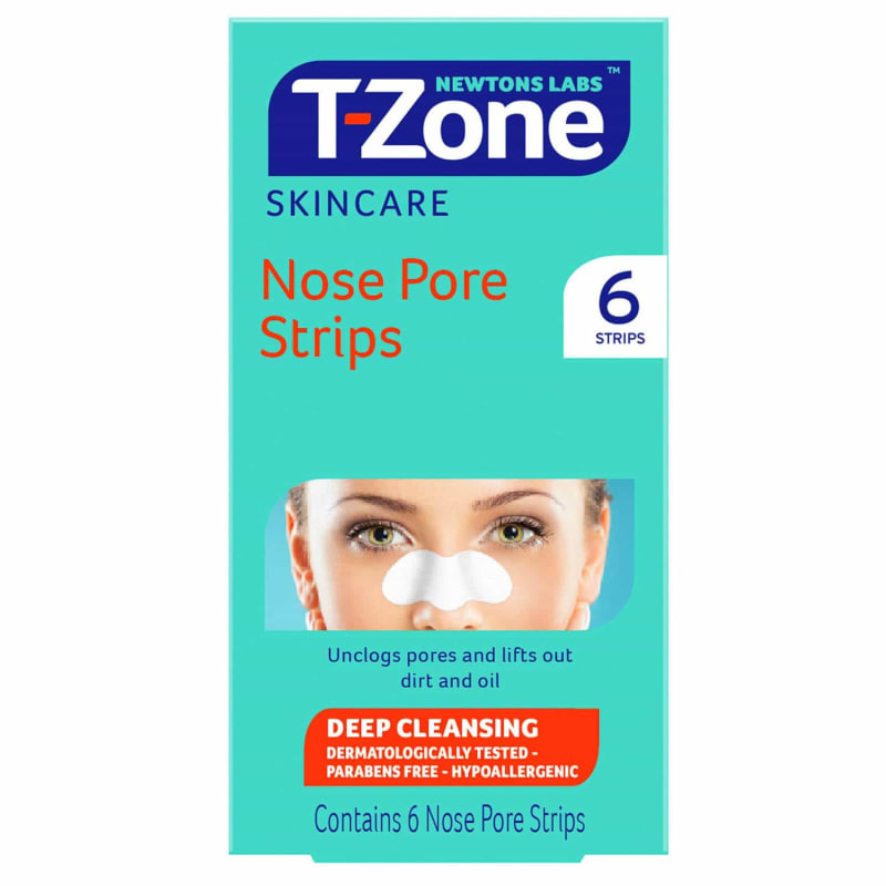 TZone Nose Pore Strips 6pk Skincare B&M